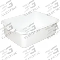 CRESTWARE Bus Tub: For BTLIDWH, White, 7 in Overall Ht, 15 1/2 in Overall Wd, 22 1/2 in Overall Lg (MPN BT7WH). Key specifications — Color: White; Product Type: Bus Tub; Brand: CRESTWARE; Compatible Container Manufacturer Part Number: BTLIDWH; Material: Plastic; NSF Certified: Yes.