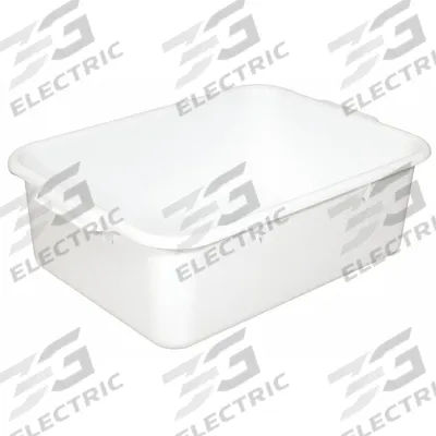 CRESTWARE Bus Tub: For BTLIDWH, White, 7 in Overall Ht, 15 1/2 in Overall Wd - Bus Tubs