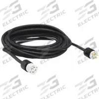 SOUTHWIRE Extension Cord: Outdoor Use, 50 ft Lg, Outlet, L14-30P, 10/4, SOW, Black, Single Connector (MPN 6415). Key specifications — Brand: SOUTHWIRE; Temperature Rating: -40° to 194°F; NEMA Plug Configuration: L14-30P.