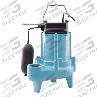 LITTLE GIANT Sewage Ejector Pump: Single Phase, 2/5 hp, 120V AC, 70 gpm Flow Rate @ 10' of Head - Noncore & Disco Sewage Ejector Pumps