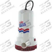 RULE Submersible Sump Pump: Continuous Duty, 15 ft Max. Head, 30 gpm Flow Rate @ 5' of Head, Sensor (MPN A53S24-GRA). Key specifications — Shaft Seal Material: Nitrile Rubber/PTFE; Impeller Material: Nylon; Brand: RULE.