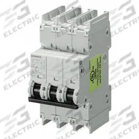 SIEMENS IEC Miniature Circuit Breaker: 8 A Amps, 125V DC, 14kA at 240V AC, Screw Clamp (MPN 5SJ43087HG41). Key specifications — DC Voltage Rating: 125V DC; Max. AIR Rating: 14kA at 240V AC; Terminal Connection: Screw Clamp; Brand: SIEMENS.