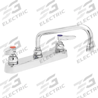 T&S BRASS Low Arc Kitchen/Bathroom Faucet: Brass, Centerset, Deck, 2 Mounting Holes - Centerset Kitchen Faucets