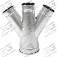 5"dia 19"L 30° GSteel Double Branch: Steel, For 5 in Duct Dia, 19 in Overall Lg, 30° Angle (MPN 8040101055). Key specifications — Brand: NORDFAB.