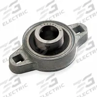 DAYTON 2 Bolt Flange Bearing: Radial Ball, 1/2 in Bore, Zinc, Set Screws, 3 1/4 in Lg, 2 in Wd (MPN 1A396). Key specifications — Bore Type: Cylindrical; Brand: DAYTON; Lubricant Material: NLGI #2 Equivalent; Mounting Bolt Size: 1/4 in; System of Measurement: Inch.