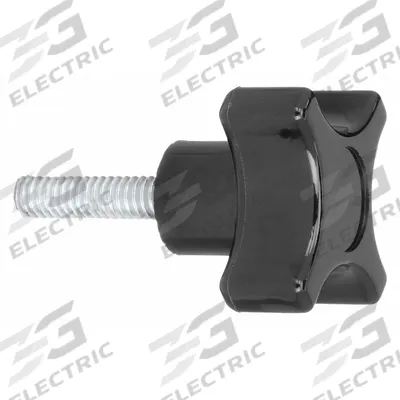 DAVIES Hand Knob: 4 Point, Thermoset, 3/8"-16 Thread - 4-Arm Knobs with Threaded Stud
