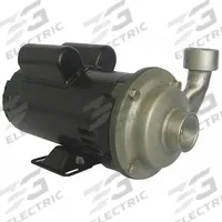 DAYTON Centrifugal Pump: 304 Stainless Steel, 1 hp Horsepower (Max), Single Phase, 115/230V AC, NPT (MPN 4JMV7). Key specifications — Impeller Material: 304 Stainless Steel; Brand: DAYTON; Motor Enclosure: Open Dripproof.