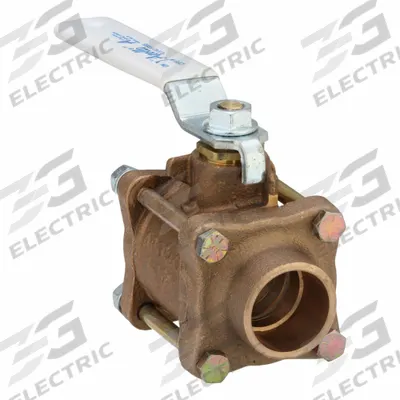 APOLLO Manual Two-Way Ball Valve: 1 1/4 in Size, Bronze, Straight, Sweat x Sweat - Bronze Ball Valves