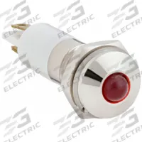 APPROVED VENDOR Raised Panel Light: 10 mm Panel Mounting Hole Dia, LED, Red, Raised Head, M10 (MPN 24M081). Key specifications — Brand: APPROVED VENDOR; Electrical Connection: 0.11 Male Quick Disconnect.