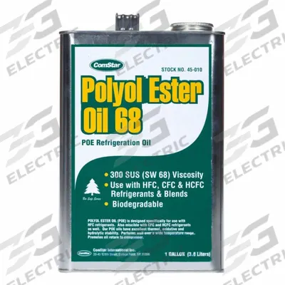 COMSTAR Synthetic Oil: Polyol Ester, 1 gal, 300 SUS, -39°C Pour Point - Polyol Ester Synthetic Refrigeration Oils