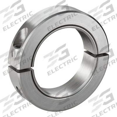 RULAND MANUFACTURING Shaft Collar: 2-Piece, Inch, Round, Clamp-On, 2 9/16 in Bore Dia - Stainless Steel Shaft Collars