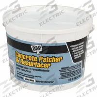 DAP Concrete Repair Compound: Concrete Patcher & Resurfacer, Cement, 10 lb Container Size, Pail (MPN 10468). Key specifications — Color: Gray; Series: Concrete Patcher & Resurfacer; Brand: DAP; Compatible Materials: Concrete & Masonry; VOC Content Range: No VOC.