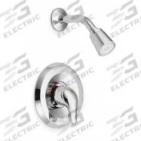 MOEN Shower Faucet: Chateau, 2.5 gpm Fixed Showerhead Flow Rate, Brass, Chrome Finish, 1 Handles (MPN L2352). Key specifications — Showerhead Material: Brass; Series: Chateau.