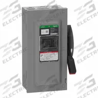 SCHNEIDER Safety Switch: Fusible, 60 A, Single Phase, 240V AC, Galvanized Steel, Indoor (MPN VH222N). Key specifications — Brand: SCHNEIDER.