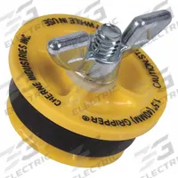 CHERNE Pipe Plug: Wing Nut, End of Pipe, For 1 1/2 in Pipe, Natural Rubber Plug (MPN 270210). Key specifications — Handle Material: Zinc; Plate Material: ABS; Included Water Fill Port/Hose: Not Included.