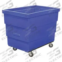 ROYAL BASKET TRUCKS Cube Truck: 14.4 cu ft, 800 lb, 35 1/2 in L x 25 in W x 33 1/2 in H, (4) Swivel (MPN G11-BLX-RCA-4HNN). Key specifications — Manufacturer Part Number: G11-BLX-RCA-4HNN; Brand: ROYAL BASKET TRUCKS; Caster/Wheel Configuration: (4) Swivel; Color: Blue.