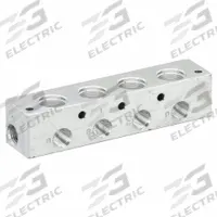 PARKER Pipe Manifold Fitting: Inline, NPT x NPT, Aluminum, 1/4 in NPT, 1/4 in NPT, 2 Inlets (MPN 4A204). Key specifications — Material: Aluminum; Brand: PARKER.