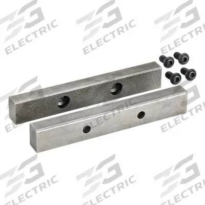 WESTWARD Replacement Jaw Inserts: Steel, (4) Screws - Screw-In Vise Jaw Caps