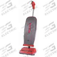 ORECK Upright Vacuum Cleaner: 12 in Cleaning Path Wd, 39 cfm Air Flow, 8 lb Wt, 40 ft Power Cord Lg (MPN U2000RB-1). Key specifications — Vacuum Motor Type: Brushed; Includes Onboard Hose: Onboard Hose Included; Head Height Adjustment: 4 position; Brand: ORECK; Includes: Cog V-Belt; Independent Brush Motor: No; Includes Battery & Charger: No; Broad Combined Bag/Bagless & HEPA: Standard Bag Vacuum.