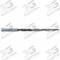 CHAINFLEX Control Cable: 17 AWG, 18 Conductors, Order by the Foot, PUR Jacket, 1,000 V (MPN CF77-UL-10-18). Key specifications — Conductor Material: Copper; Conductor Configuration: Single; Minimum Bend Radius Factor - Fixed: 4 x OD; Minimum Bend Radius Factor - Flexible: 5 x OD; Includes Ground: Yes; Minimum Bend Radius Factor - E-Chain: 6.8 x OD; Resistance Properties: UV/Sunlight Resistant; Standards: VW-1.