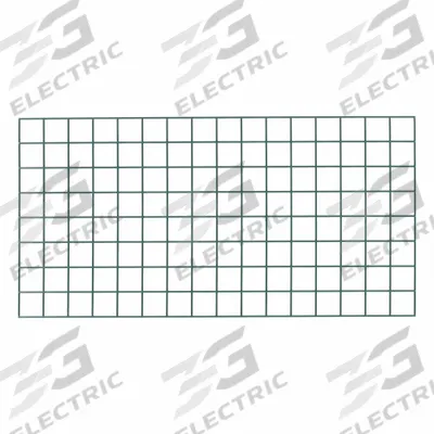 METRO Wall Grid: 48 in x 1/2 in x 24 in, 250 lb Capacity, Steel, Green - Wall-Mount Wire Grid Panels