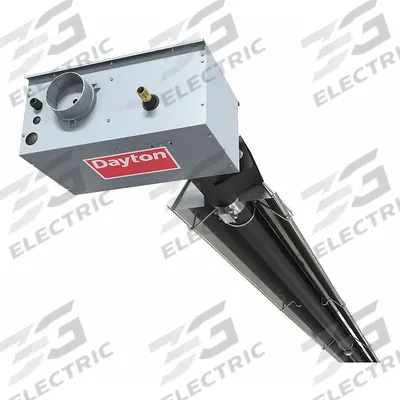 Dayton Gas Infrared Tube Heater: Propane, 50,000 BtuH Heating Capacity Input - Suspended Infrared Tube Gas Ceiling Heaters