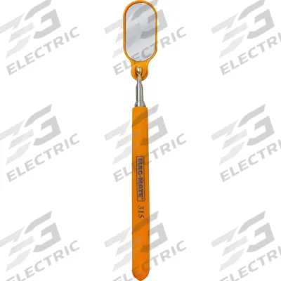 MAG-MATE Inspection Mirror: 2 in L x 1 in W Mirror Size, Mirr. Mat. Glass - Standard Inspection Mirrors