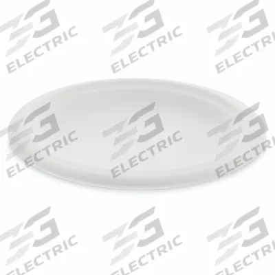 PACTIV Disposable Fiber Plate: White, 6 in Disposable Plate Size, 1 Compartments - Compostable Fiber Plates