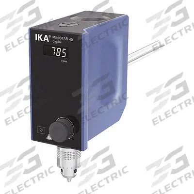 IKA Overhead Mixer: 1,000 RPM Max Speed, 40 N-cm, 30,000 cps Max Viscosity - Low-Torque Overhead Stirrers