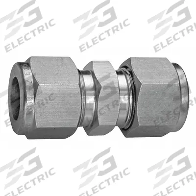 HAM-LET Compression Fitting Union: 16 mm OD x 16 mm OD Fitting Size - Double-Ferrule Stainless Steel Fittings