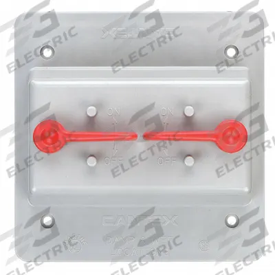 CANTEX Weatherproof Cover: PVC, FS, Toggle Switches, 2 Gangs, 3 in Overall Ht - PVC Weatherproof Electrical Box Covers