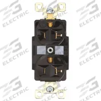 BRYANT Receptacle: Duplex, 5-20, Brown, 125V AC, 20 A, 2 Pole / 3 Wire (MPN BRY5362)