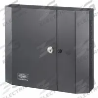 HUBBELL PREMISE WIRING Cabinet: Wall Mount, 12 in x 14 in x 3 1/4 in, Black Powder Coated, Steel (MPN FCW4SP). Key specifications — Brand: HUBBELL PREMISE WIRING; Includes: Door; Material: Steel; Features_Broad: For (4) FSP Panels; OPTIchannel.
