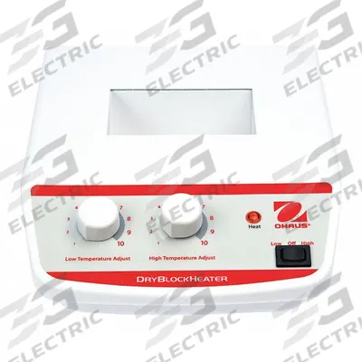 OHAUS Heat Block: 12 3/8 in Overall Dp, 3 1/2 in Overall Ht, 8 in Overall Wd - Dry Baths