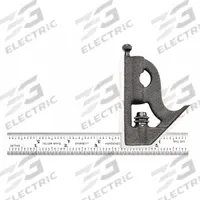 STARRETT Combination Square: SAE, Steel, Brushed, 6 in Blade Lg (MPN 11H-6-16R). Key specifications — attr1182179: Square; attr1182186: 1/100 in (Aircraft Quick Reading); attr1182189: Brushed; attr1182159: STARRETT; attr1182169: Cast Iron.