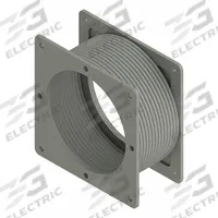 Wireway Flexible Fitting: 6 in Wd, 6 in Ht, 6 in Lg, Steel (MPN F66WFF). Key specifications — Brand: HOFFMAN; With Knockouts: No.