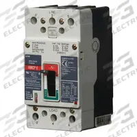 EATON Molded Case Circuit Breaker: 70 A Amps, 65kA at 600V AC, Fixed, ABC, Line/Load Lug, Std, HMCP (MPN HMCPE070M2C). Key specifications — Series: HMCP; Max. AIR Rating: 65kA at 600V AC; Instantaneous Trip: Fixed; Phase Connection: ABC; Terminal Connection: Line/Load Lug; Frame Size: 125A/EG.