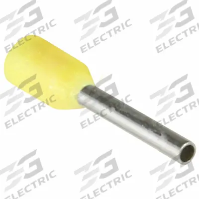 APPROVED VENDOR Wire Ferrule: 24 AWG Max Wire Size, Holds 1 Wire, Yellow, Nylon - Insulated Ferrules