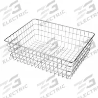 MARLIN STEEL WIRE PRODUCTS Storage Basket: Material Handling Basket, Steel, Chrome-Plated, Silver (MPN 153-12)