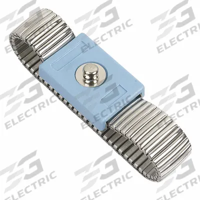 APPROVED VENDOR Static Control Wrist Strap: Metal, Silver, 19 cm Strap Lg - Max - Metal Antistatic Wrist Straps