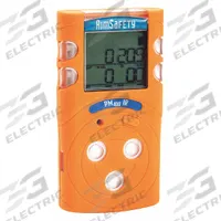 MACURCO Multi-Gas Detector: IP67, MACURCO AimSafety PM400, Lithium Ion, CO/H2S/O2, PM400, AimSafety (MPN PM400-IR). Key specifications — Gas Detected: Hydrogen Sulfide; Housing Color: Orange; Battery Chemistry: Lithium Ion; Communication Protocol: USB.