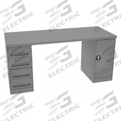 TENNSCO Workbench: Fixed Ht, Steel, 72 in x 30 in, 1,800 lb Overall Load Capacity, Gray (MPN MWB-2-3072S). Key specifications — Brand: TENNSCO.