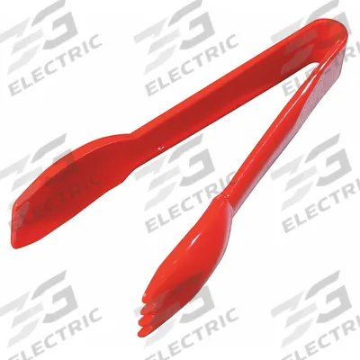 CARLISLE Salad Tongs: 6 7/16 in Overall Lg, Red, NSF Certified, Plastic - Serving Tongs
