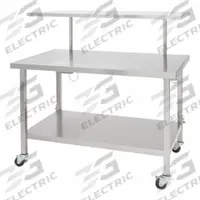 BLICKMAN Back Table: Stainless Steel, (2) Swivel with Brake, Silver (MPN BT7230). Key specifications — Material: Stainless Steel; Brand: BLICKMAN; Caster/Wheel Configuration: (2) Swivel with Brake; Cabinet Color: Silver.