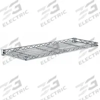 METRO Wire Cantilever Shelf: 30 in x 12 in, 1 Shelves, Split Sleeve, 150 lb Load Capacity, Dry (MPN 1230CSNC). Key specifications — NSF Approved: Yes; Recommended Environment: Dry; Material: Steel; Brand: METRO; Color: Silver; Finish: Chrome; NSF Approval: NSF Approved.