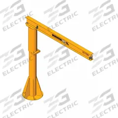 TIGER TRACK Jib Crane: Foundationless, 1,000 lb Load Capacity, 14 ft Overall Beam Lg (MPN 350F-1000-14-10). Key specifications — Beam Type: Open Beam; Base Mount Type: Foundationless; Body Material: Steel; Brand: TIGER TRACK; Power Source: Manual; Mount Type: Foundationless; Lifting Capacity: Up to 2,000 lbs.