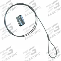 GRIPPLE Wire Rope Hanger: Galvanized Steel, 10 ft Overall Lg, 120 lb Load Capacity, Loop (MPN HP2-LG-10FT-GRA). Key specifications — Attachment Type: Loop; Brand: GRIPPLE; Loop Attachment Type: Push-Button.