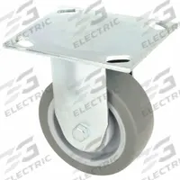 APPROVED VENDOR Plate Caster: Rigid, No Brake, Rubber, 4 in Wheel Dia., 1 1/2 in Wheel Wd, Rigid (MPN 33H908). Key specifications — Brand: APPROVED VENDOR; Wheel/Tread Color: Gray; Roll Up: Rigid.