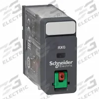 SCHNEIDER Relay: Socket Mounted, 10 A Current Rating, 230V AC, SPDT, 5 Pins/Terminals, H Socket (MPN RXG11P7). Key specifications — Brand: SCHNEIDER; Base Type: Square; Mounting Style: Plug-In; Pin Shape: Flat; Electrical Connection: Quick-Connect; Manufacturer Part Number: RXG11P7; Series: Harmony™ RXG Series.