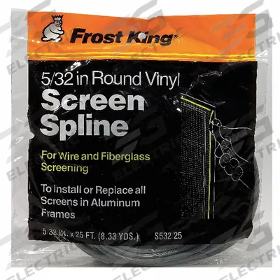 FROST KING Screen Spline: Screen Spline, 8 1/2 in Overall Ht, 25 ft Overall Lg - Screen Door Hardware